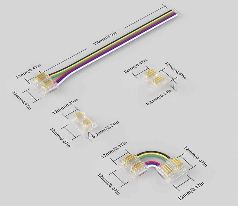 Conector de Tira LED COB RGB CCT